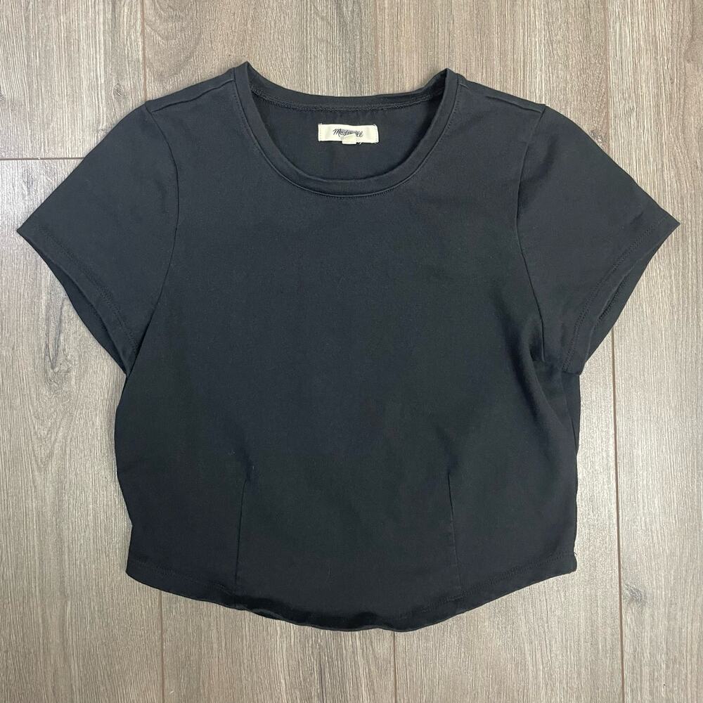 Madewell Dart Heavyweight Jersey Crewneck Short Sleeve Tee Shirt US Women's XS - Picture 2 of 5